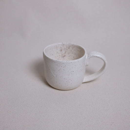 Short loop Handle Mug - Satin White Speckle