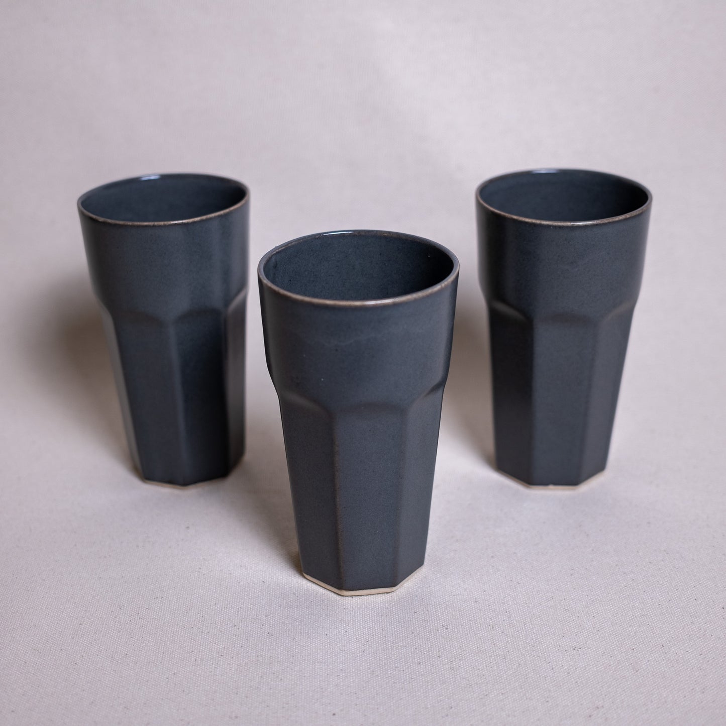 Grey Satin Ceramic Tumblers