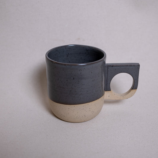 Tall Slab Handle Mug - Ash Grey Satin