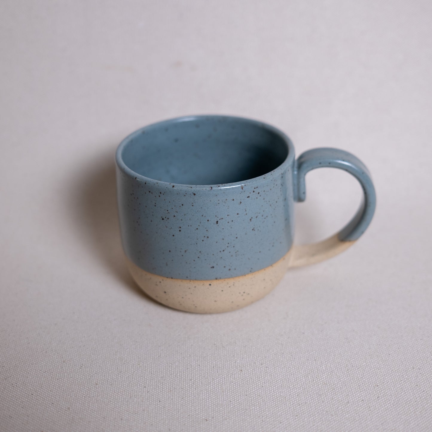 Short Loop Handle Mug - Sage Blue Satin