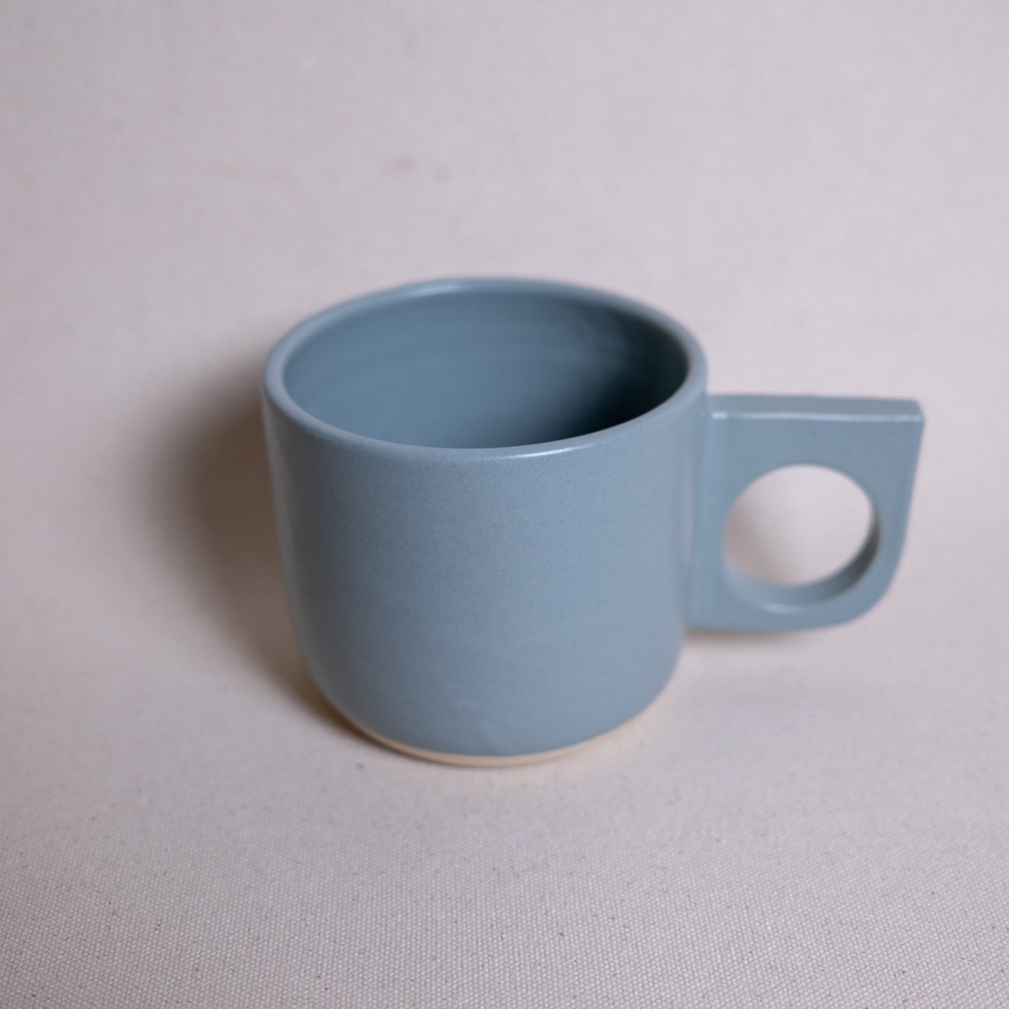 Short Slab Handle Mug - Sage Blue Satin